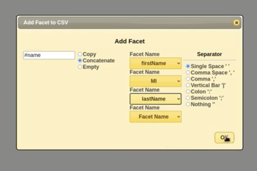 Add New Facet